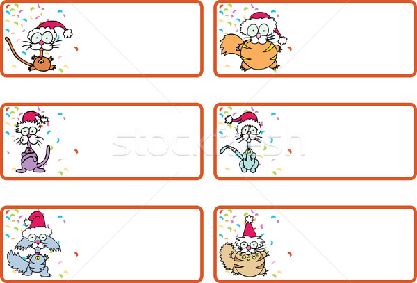 Jingle Cat Christmas Gift Tags Stock photo © cteconsulting