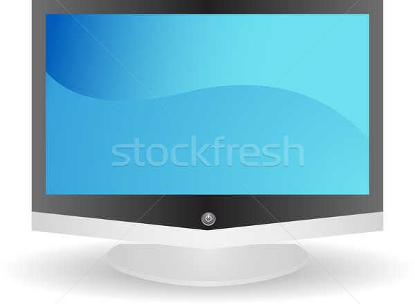 3D płaski ekran telewizja obraz ekranu technologii Zdjęcia stock © cteconsulting