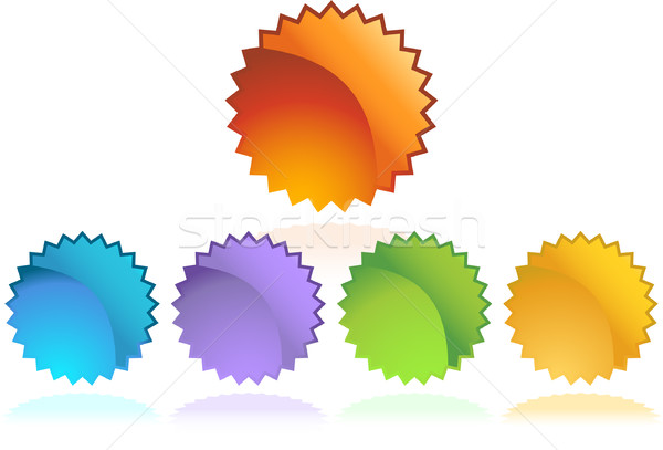Stockfoto: Ingesteld · verschillend · gekleurd · ontwerp · kunst · oranje