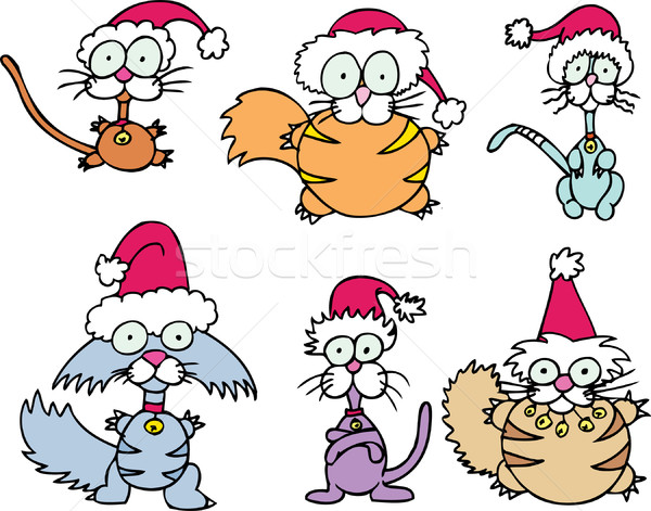 Cartoon Cats - Christmas Stock photo © cteconsulting