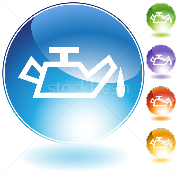 Oil Alert Crystal Icon Stock photo © cteconsulting