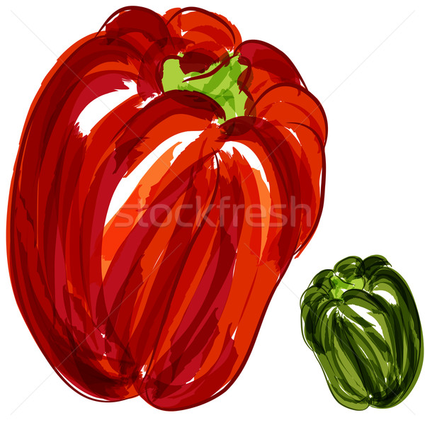Red Green Bell Peppers Stock photo © cteconsulting