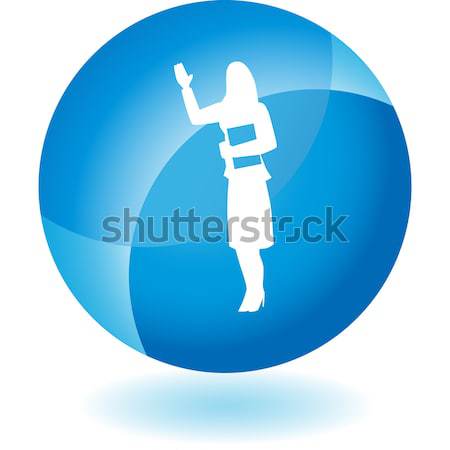 Lornetki krystalicznie ikona odizolowany biały działalności Zdjęcia stock © cteconsulting
