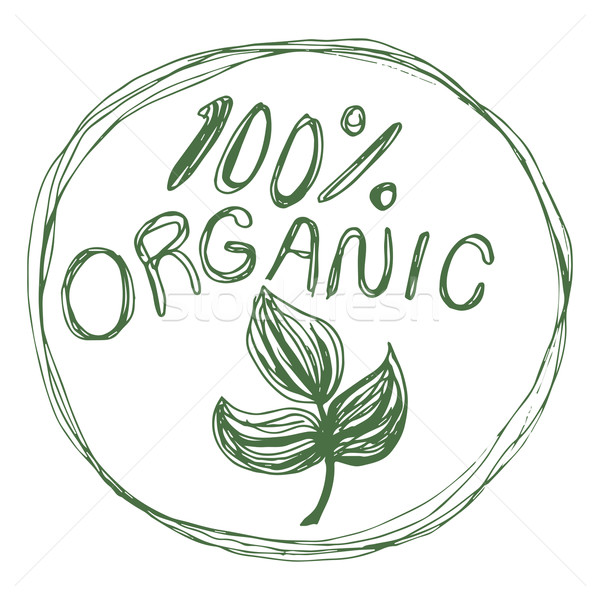 100 procent organisch afbeelding een honderd Stockfoto © cteconsulting