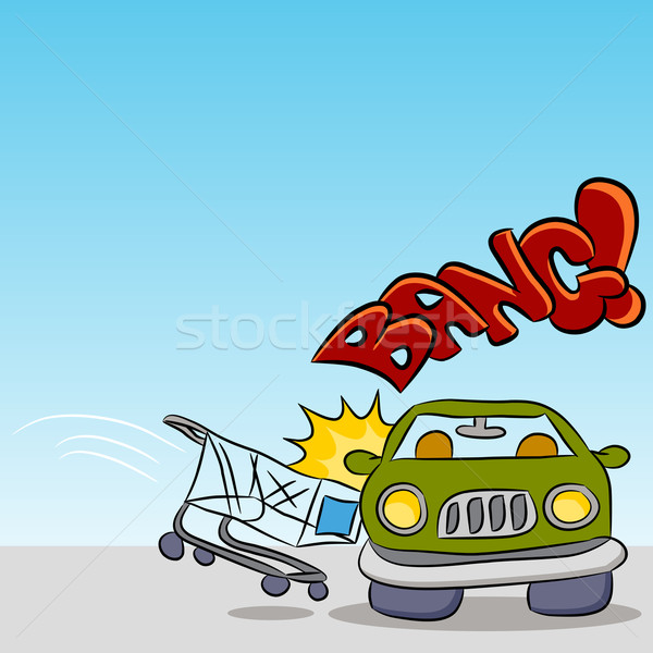 Shopping Cart Damaging Car Stock photo © cteconsulting
