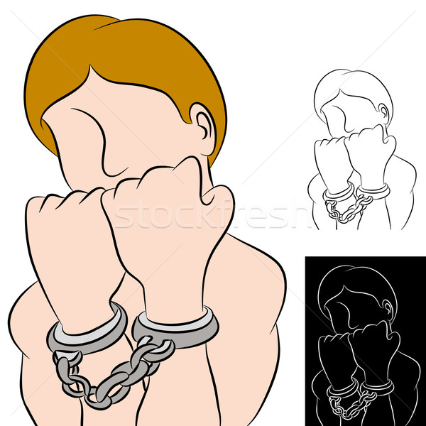 Stock photo: Man in Handcuffs