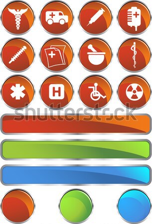 Medical Icon Set - Round Stock photo © cteconsulting