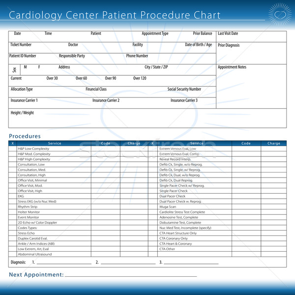 Cardiología centro paciente tabla imagen Foto stock © cteconsulting