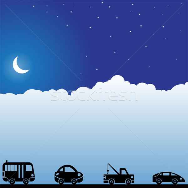 Night Sky Scene - Autos Stock photo © cteconsulting