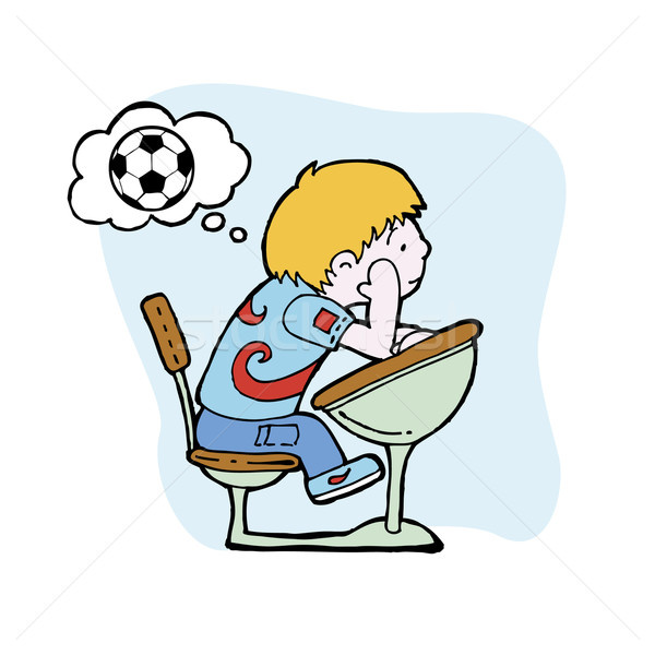 álmodozás fiú futball gyermek terv sportok Stock fotó © cteconsulting