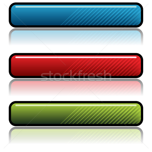 Menu pulsante immagine web blu Foto d'archivio © cteconsulting