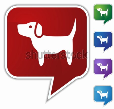 Díszállat ikonok kép család kutya hal Stock fotó © cteconsulting
