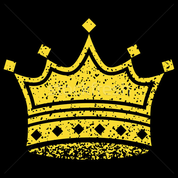 Jaune couronne image noir fond art [[stock_photo]] © cteconsulting