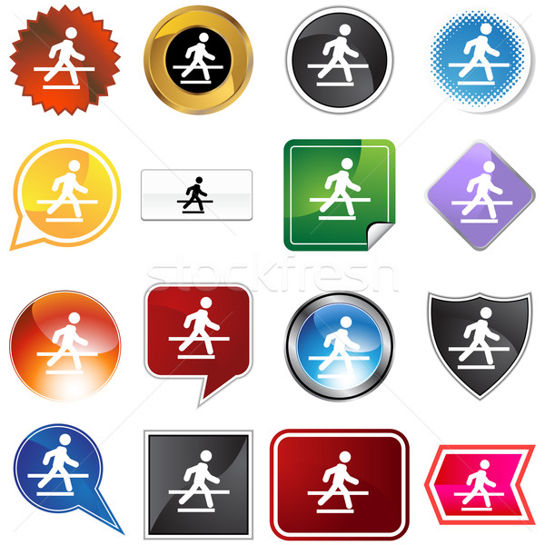 Crosswalk Icon Set Stock photo © cteconsulting