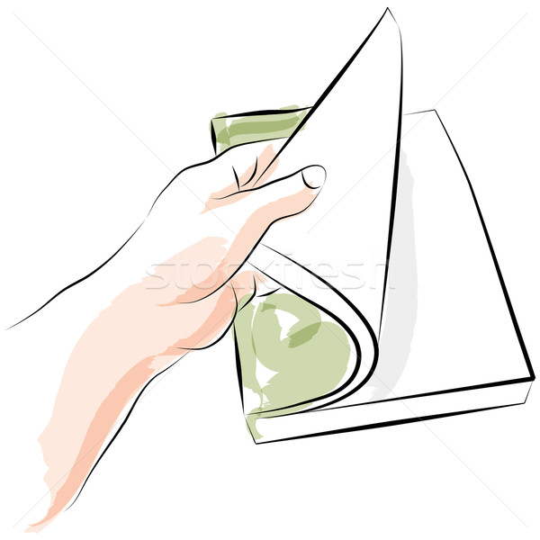 Hand Opening Book Stock photo © cteconsulting
