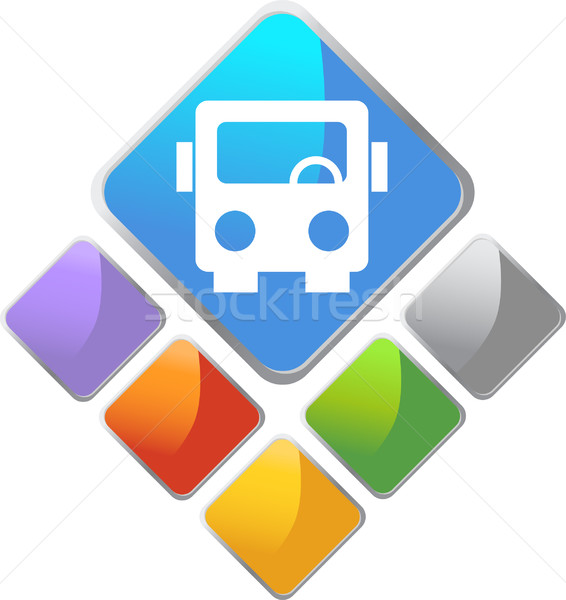 Bus Diamond Icon Stock photo © cteconsulting