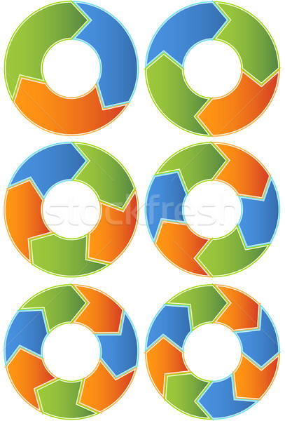 Diagramma set processo ciclo icone diverso Foto d'archivio © cteconsulting