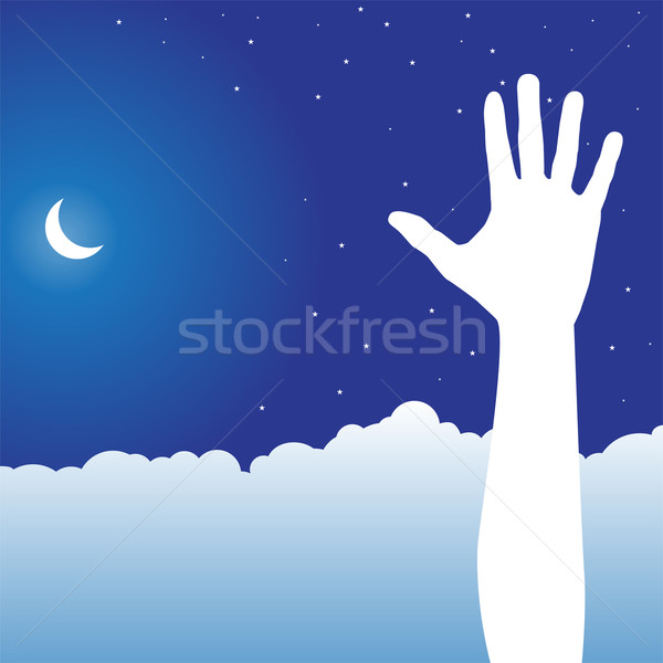 Night Sky Scene - Hand Stock photo © cteconsulting