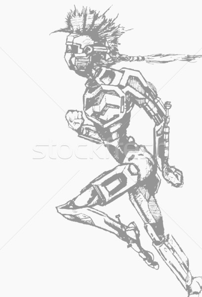 Robot Sketch Stock photo © cteconsulting