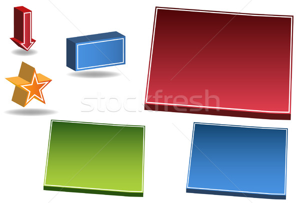 Colorado establecer 3D iconos mapa Foto stock © cteconsulting