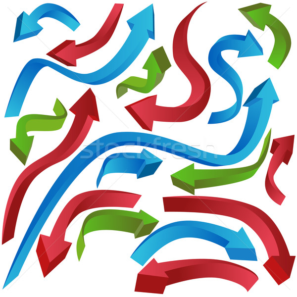Curving 3D Arrows Stock photo © cteconsulting