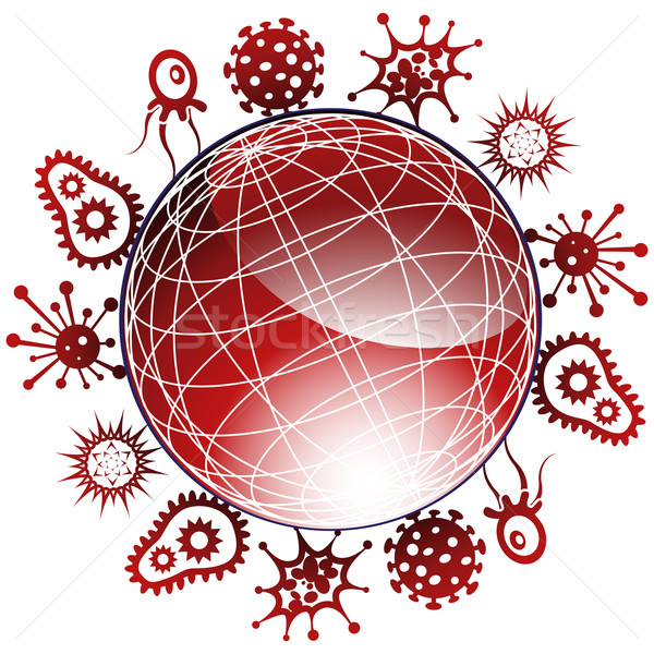 Global Viruses 3D Stock photo © cteconsulting