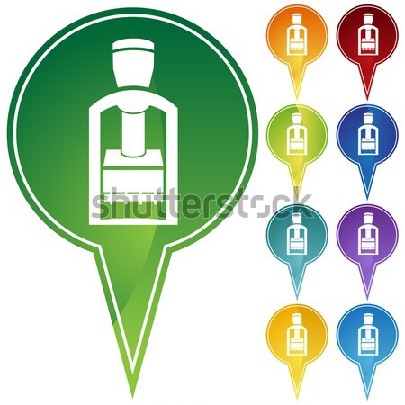Stock photo: Square web buttons - Spray