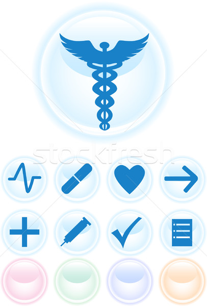 Medical Icons - Round Stock photo © cteconsulting