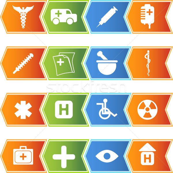 Healthcare Icons Stock photo © cteconsulting