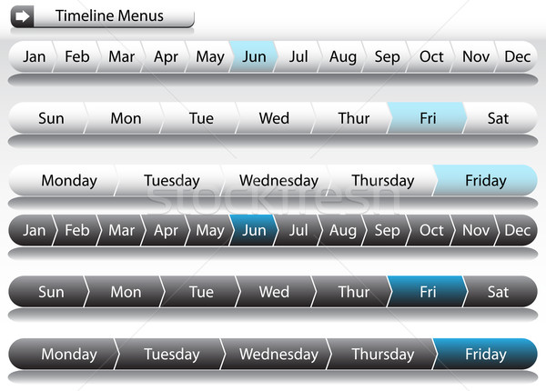 Timeline меню Стрелки изображение бизнеса календаря Сток-фото © cteconsulting