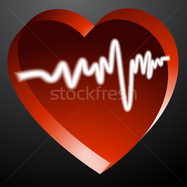 Szív monitor pulzus kép 3D test Stock fotó © cteconsulting