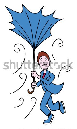 Broken Umbrella Woman Stock photo © cteconsulting