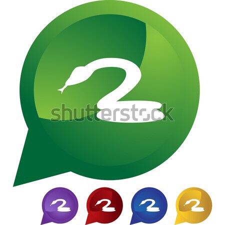 Schlange Kristall Symbol isoliert weiß Zeichen Stock foto © cteconsulting