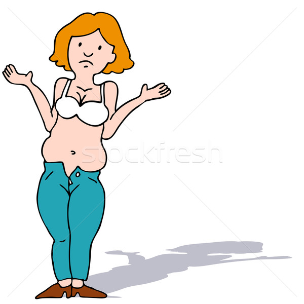 Weight Gain Jean Girl Stock photo © cteconsulting