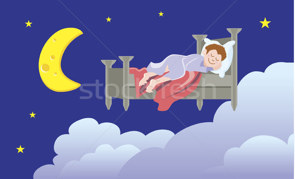 Träumen Karikatur Bild einer Kinder Mann Stock foto © cteconsulting