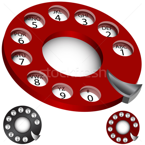 Rotary Phone Dial Set Stock photo © cteconsulting