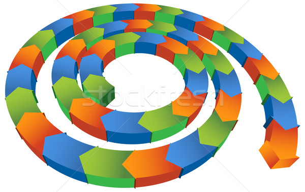 Isometric Spiral Arrow Stock photo © cteconsulting