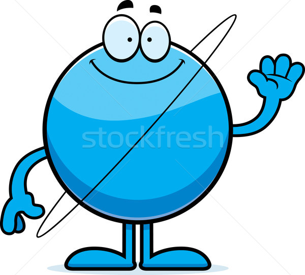 Cartoon Uranus Waving Stock photo © cthoman