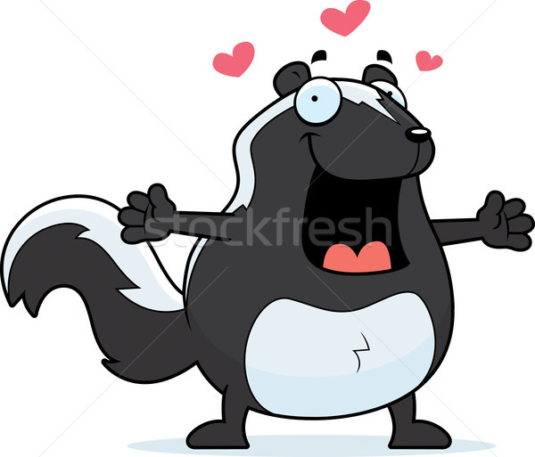 Cartoon Skunk Hug Stock photo © cthoman