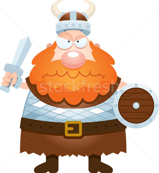 Angry Cartoon Viking Stock photo © cthoman