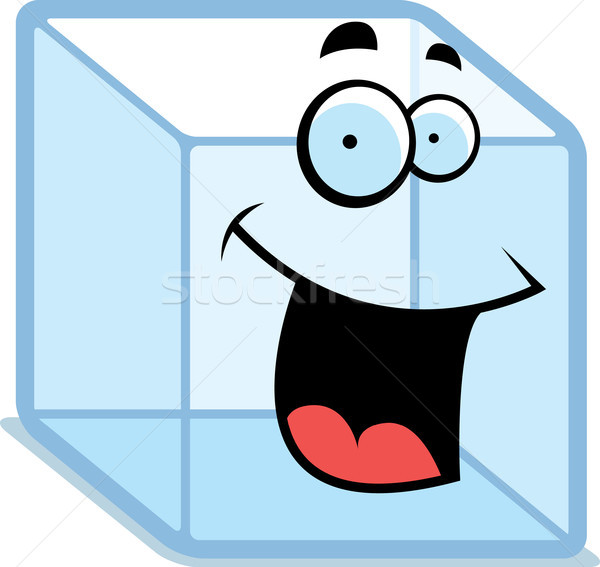 Ice cube sorridente desenho animado feliz água Foto stock © cthoman