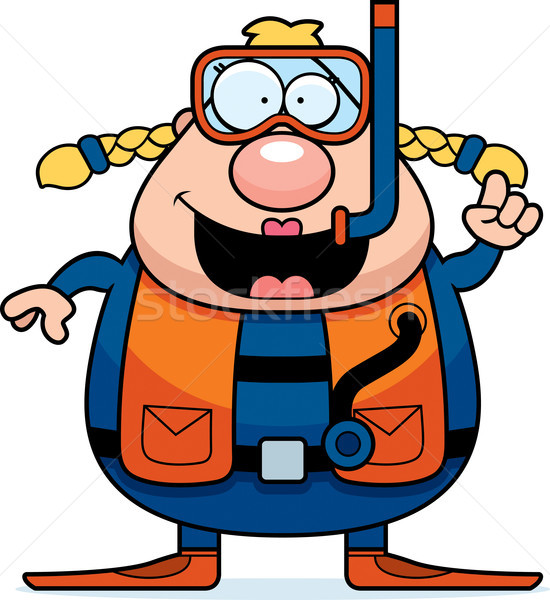 Cartoon Scuba Diver Idea Stock photo © cthoman