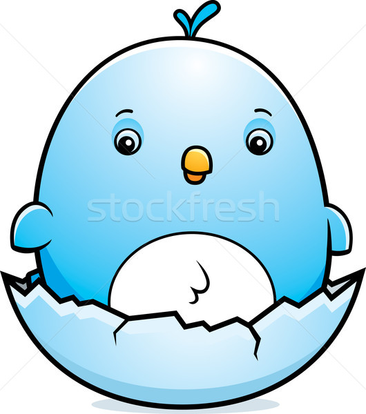 Cartoon Baby Bluebird Egg Stock photo © cthoman