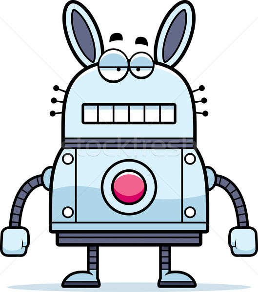Unemotional Cartoon Robot Rabbit Stock photo © cthoman