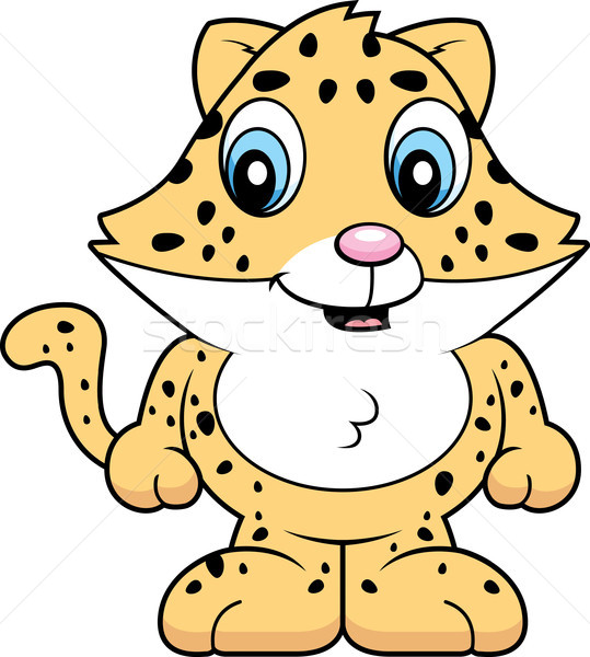 Baby Jaguar cartoon sorridere felice Foto d'archivio © cthoman