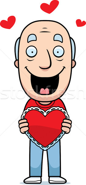 Cartoon человека Валентин иллюстрация счастливым отец Сток-фото © cthoman