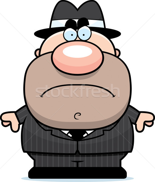 Mad Cartoon Mobster Stock photo © cthoman