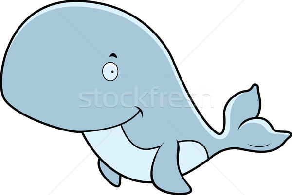 [[stock_photo]]: Baleine · souriant · cartoon · grand · heureux