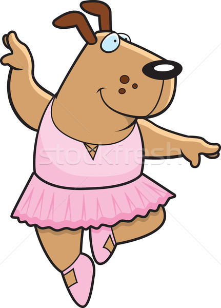 Stockfoto: Hond · ballerina · gelukkig · cartoon · dans