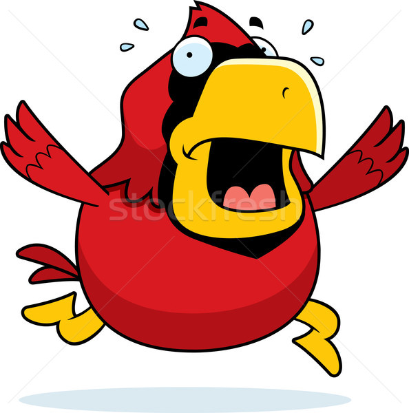 Rajz pánik fut madár piros félelem Stock fotó © cthoman